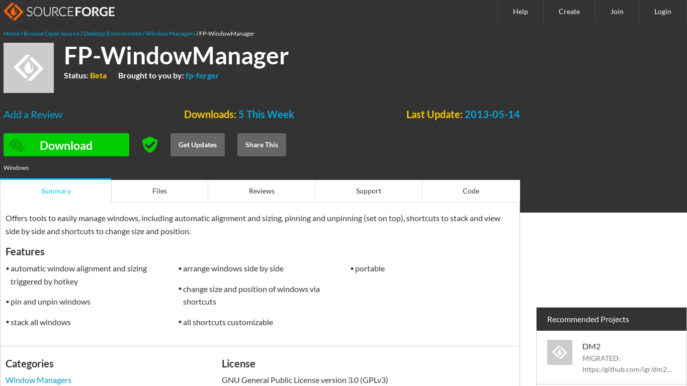 FP-WindowManager Landing page