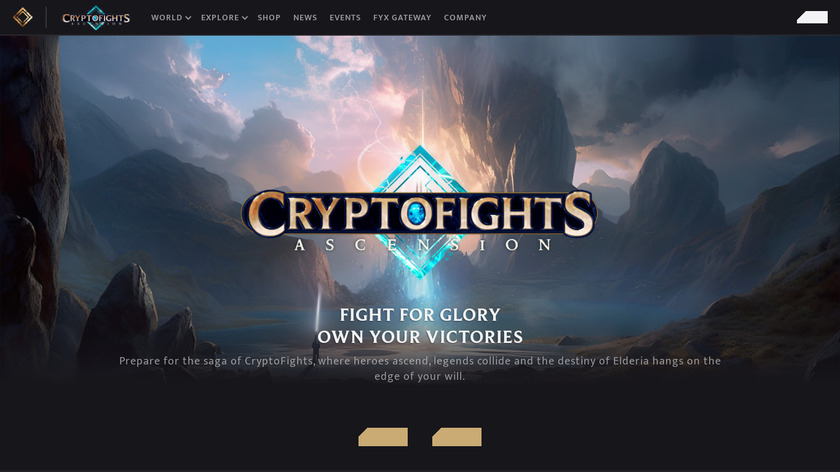 CryptoFights Landing Page