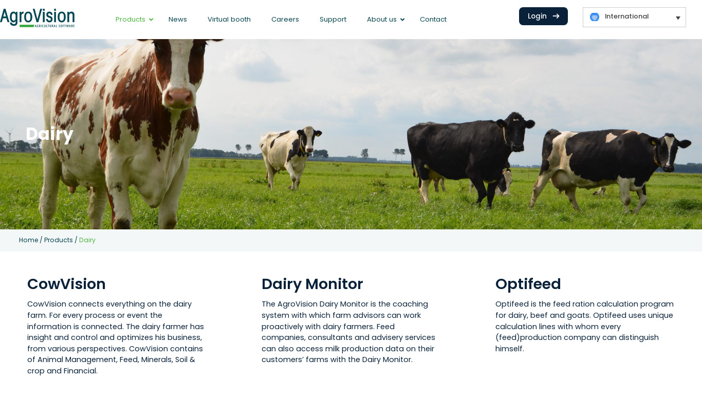 CowVision Landing page