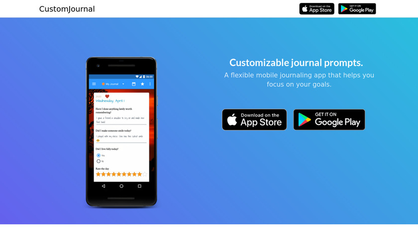 CustomJournal Landing Page