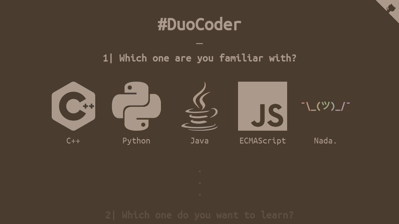 DuoCoder Landing page