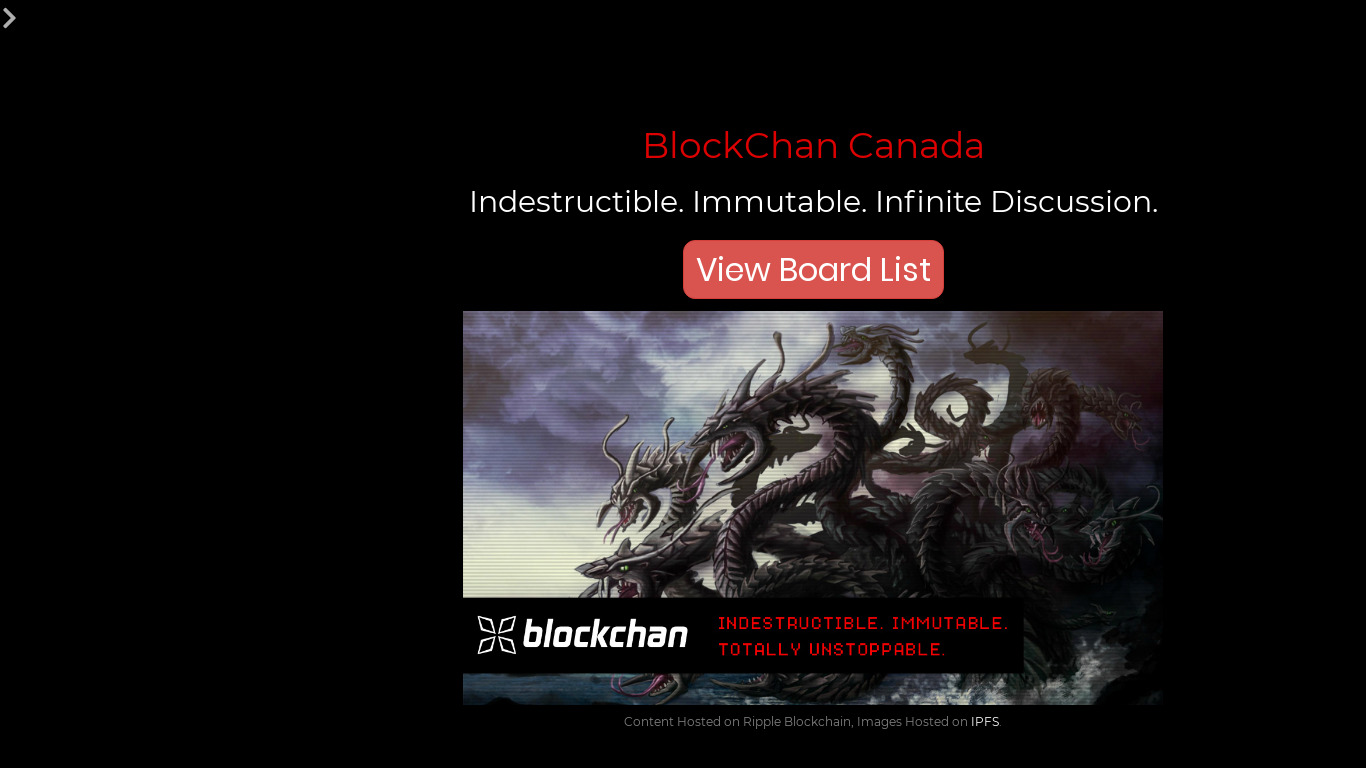 BlockChan Landing page