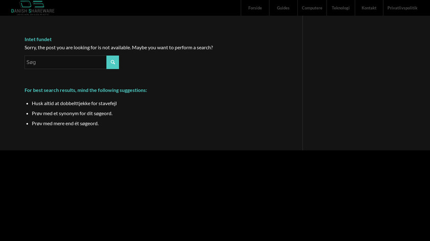 danish-shareware.dk Empty Temp Folders Landing Page