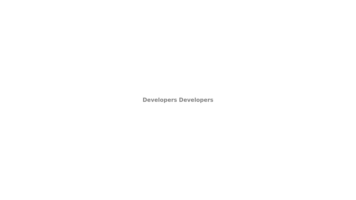 Developers developers Landing page