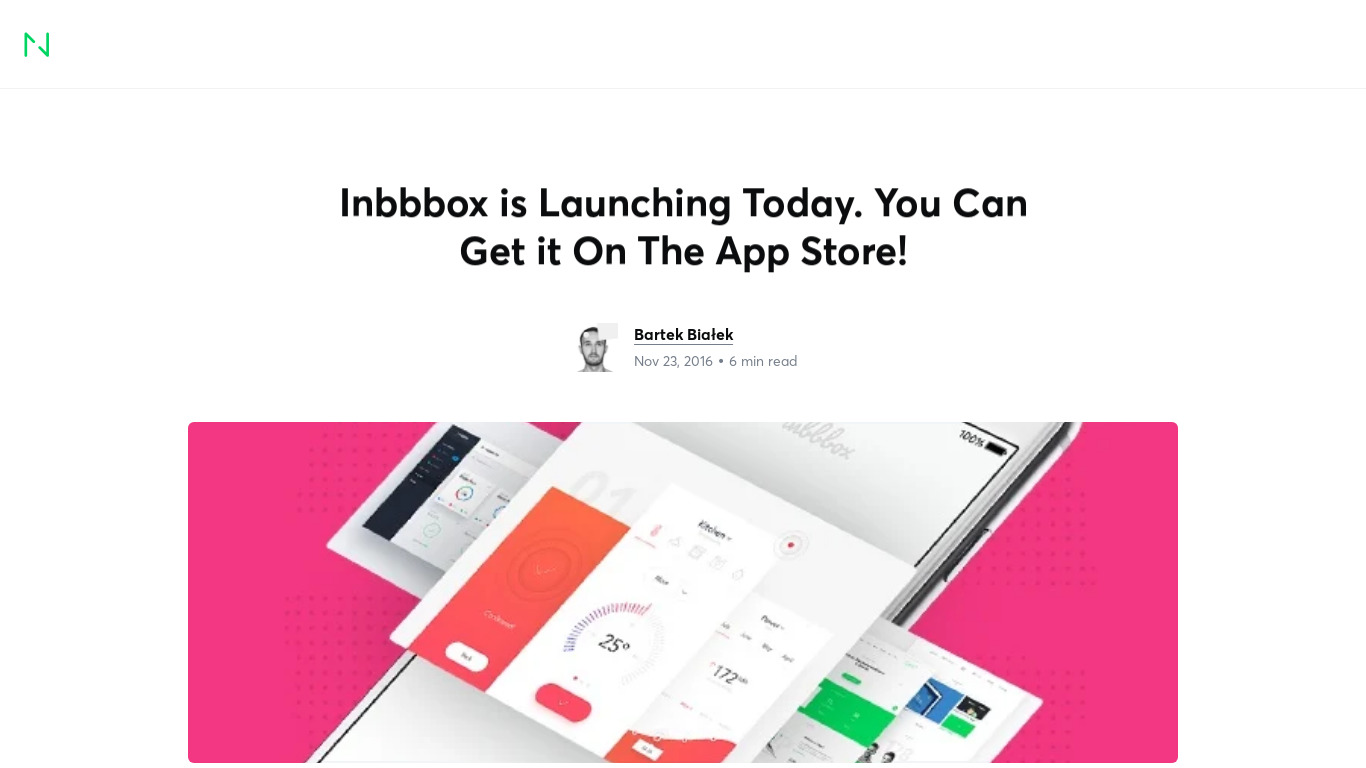 Inbbbox for iOS Landing page