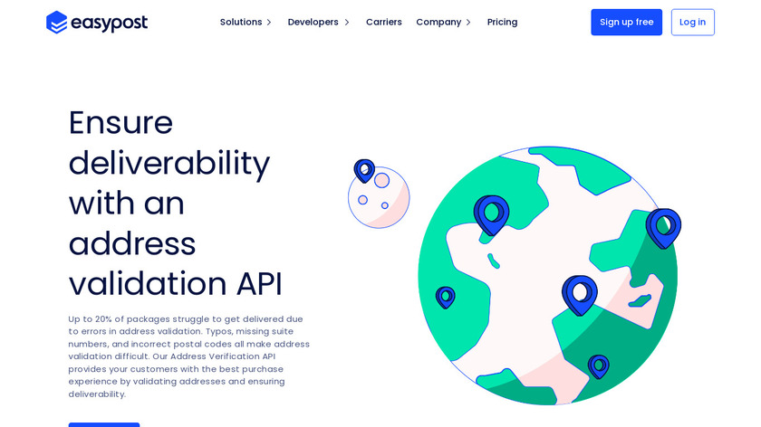 EasyPost Address Verification API Landing Page