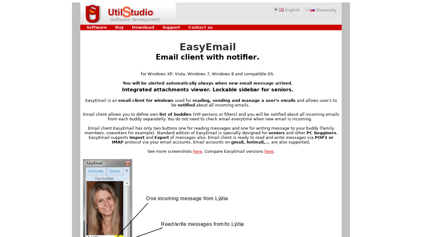 EasyEmail Client Landing page