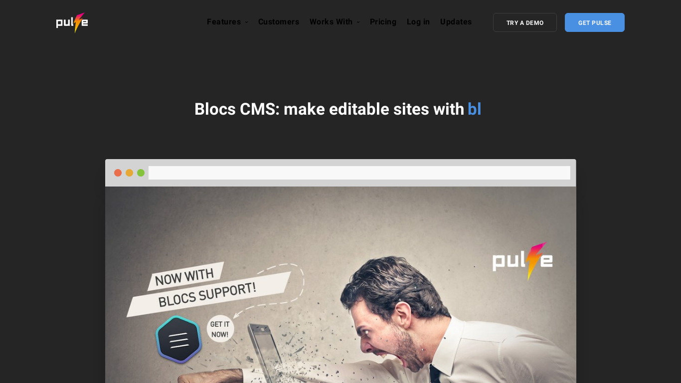 Blocs CMS Landing page