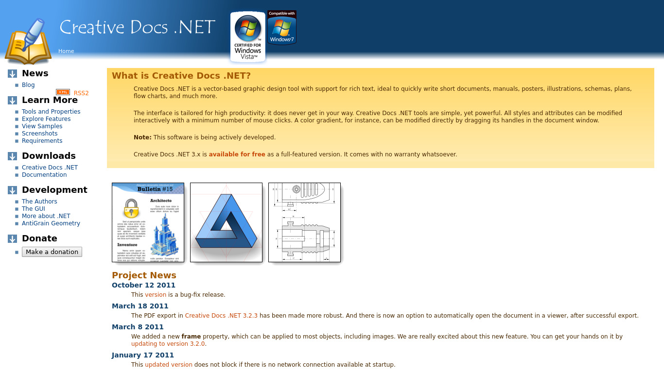 Creative Docs .Net Landing page