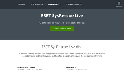 ESET SysRescue Live image