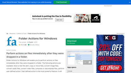 Folder Actions for Windows image