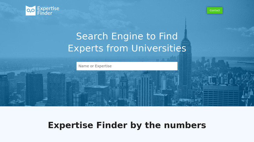 Expertise Finder Landing Page