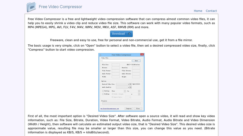 Free Video Compressor Landing Page
