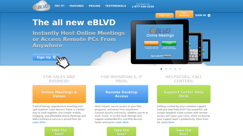eBLVD Landing Page