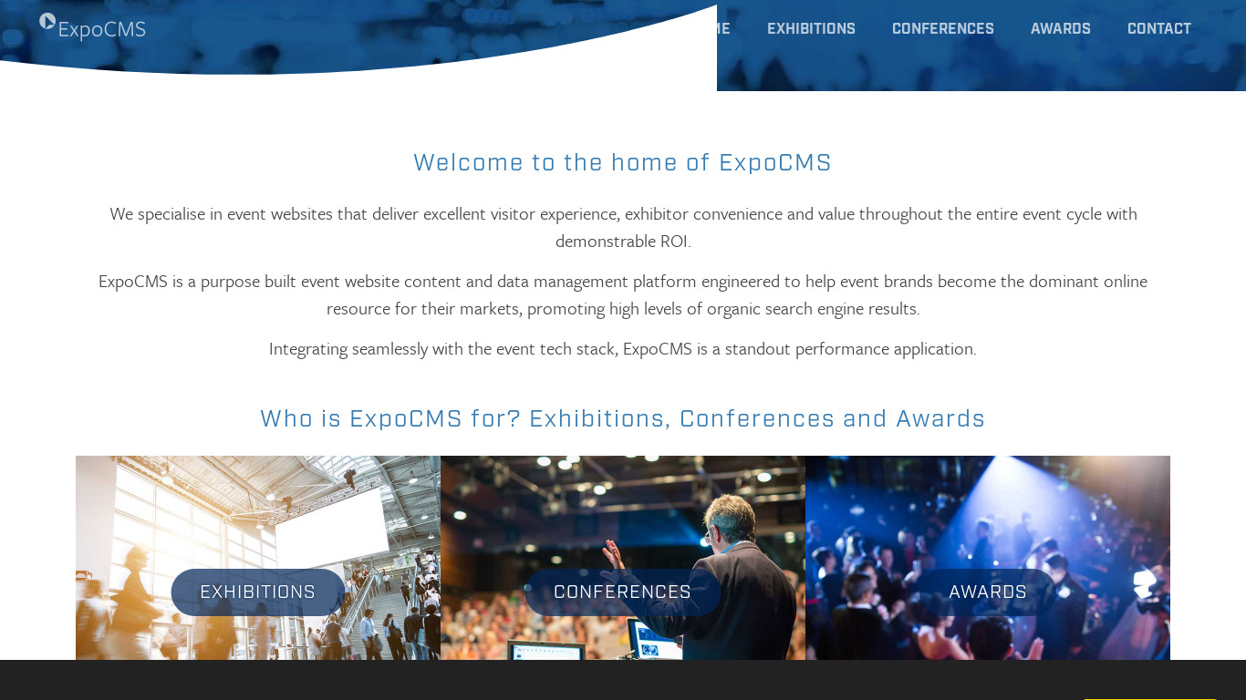 expocms Landing page