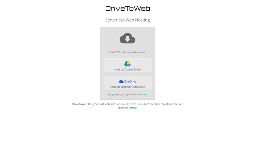 DriveToWeb Landing Page