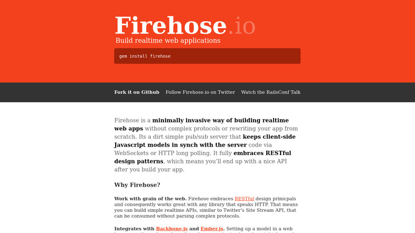 Firehose.io Landing Page