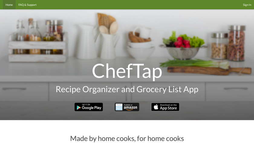 ChefTap Landing Page
