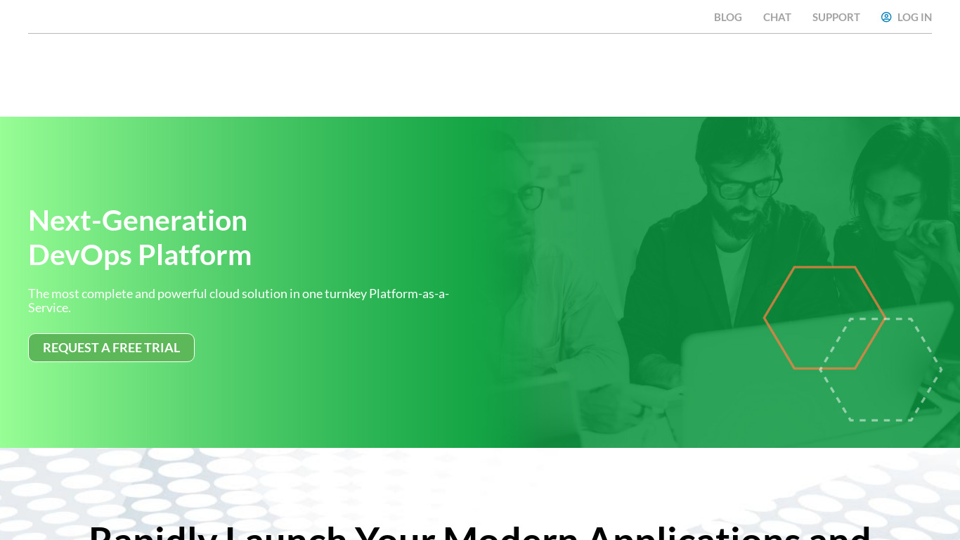 eApps PaaS Landing page