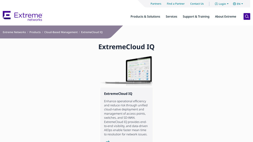 ExtremeCloud Landing Page