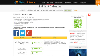 efficientcalendar.com Efficient Calendar image