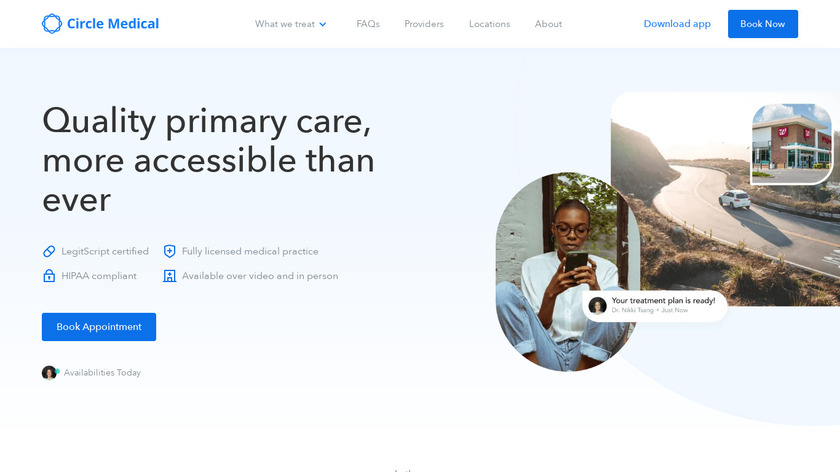 Circle Medical Landing Page