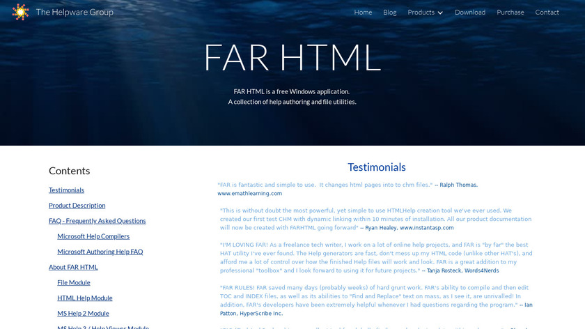 FAR HTML Landing Page