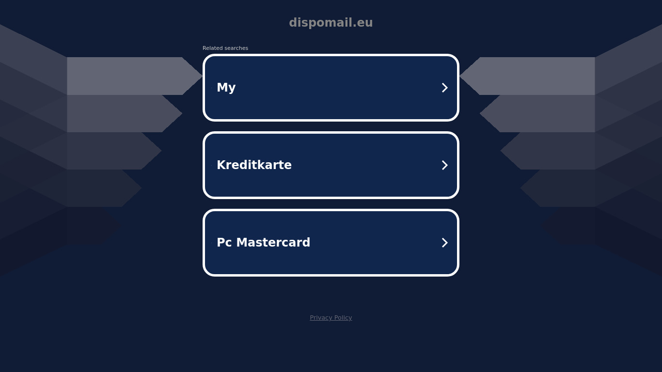 DispoMail.eu Landing page
