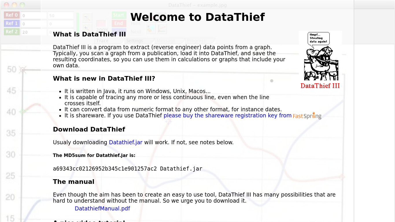DataThief III Landing page