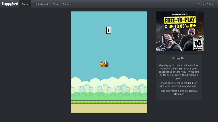 Flappy Bird (HTML5) Landing Page