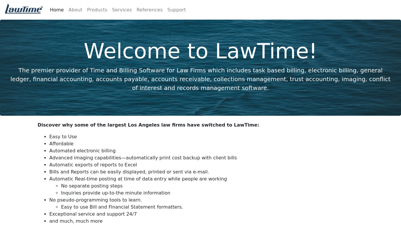 LawTime Landing page