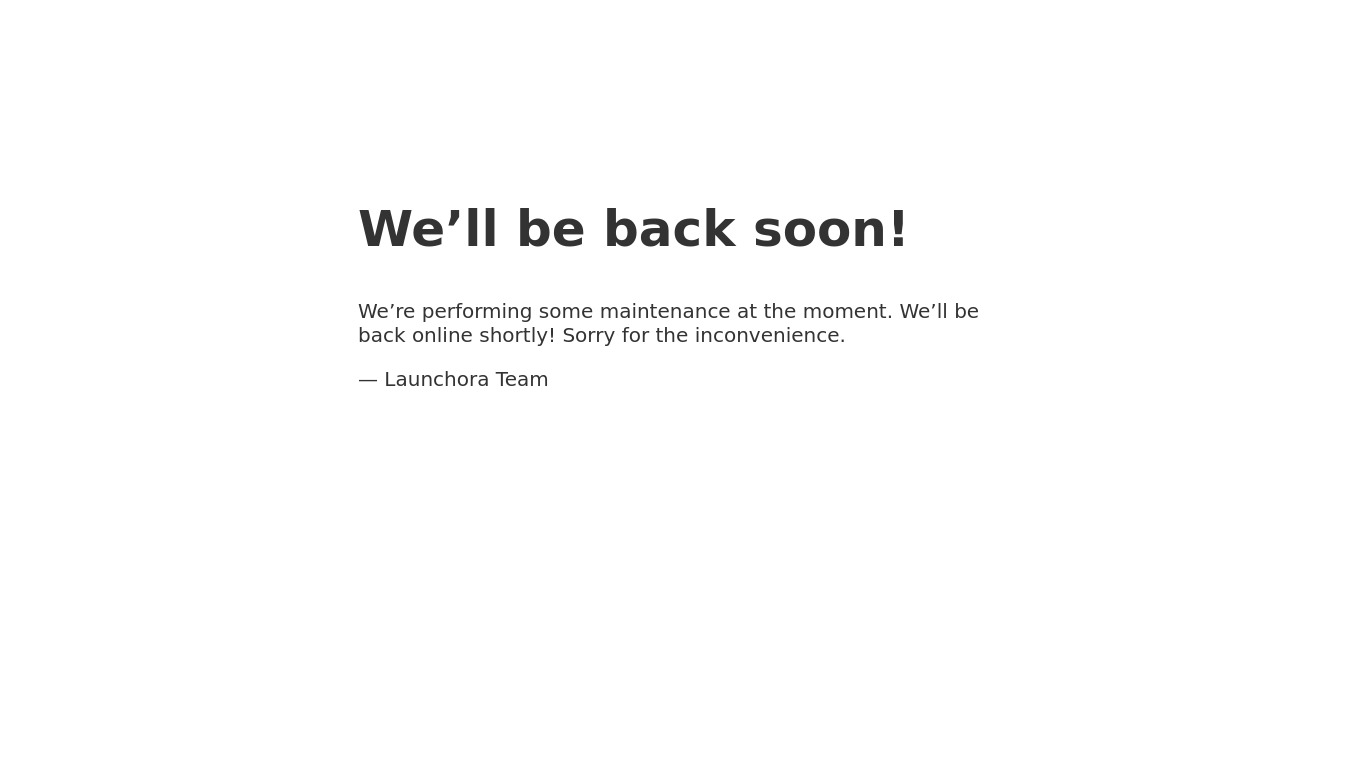 Launchora Landing page