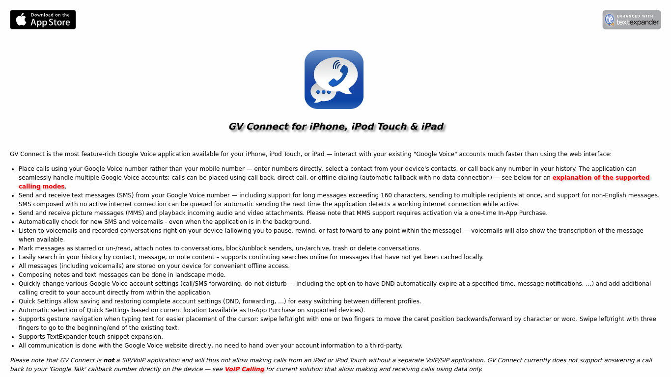 GV Connect Landing page