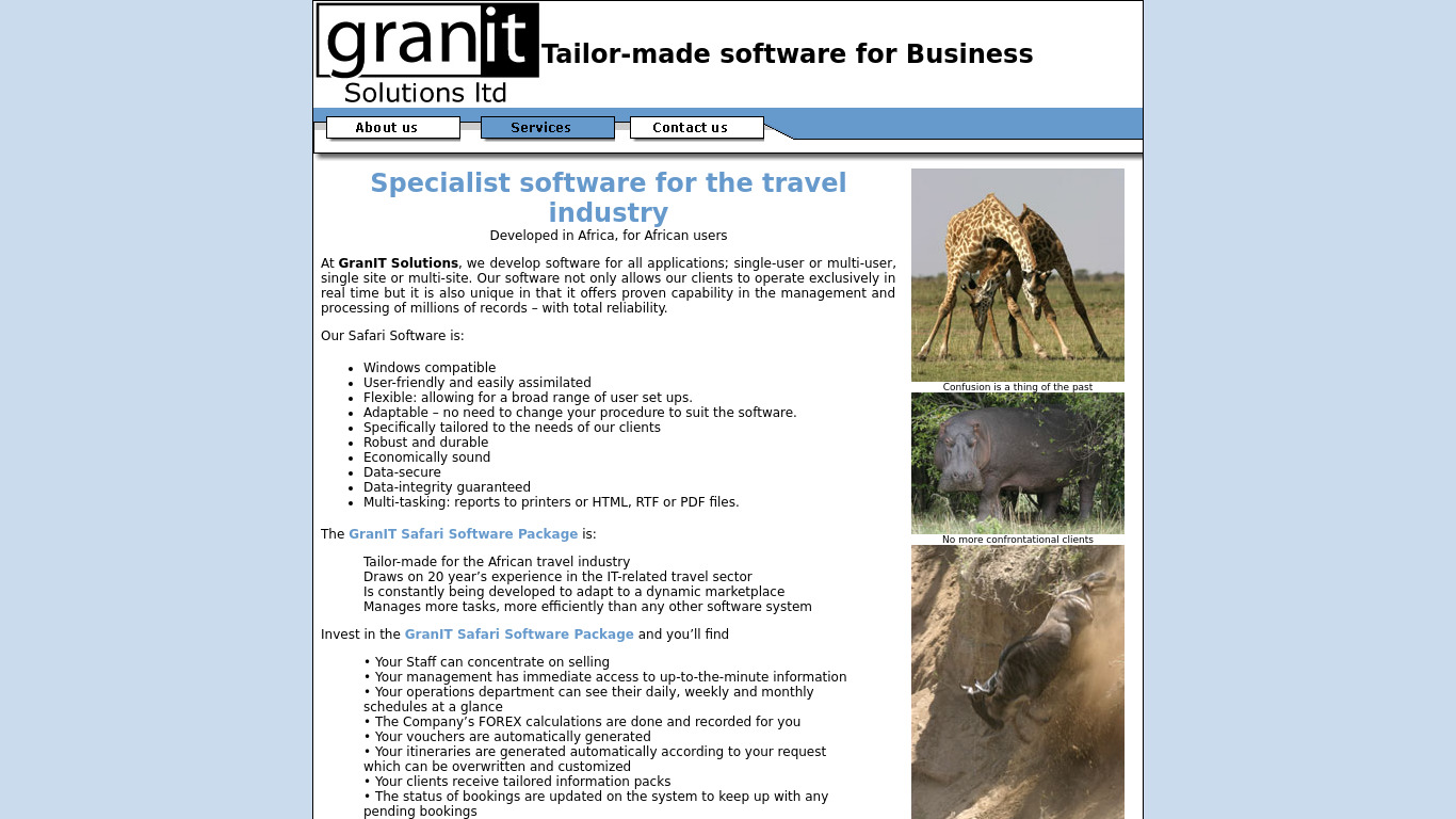 granitsolutions.com GranIT Safari Landing page