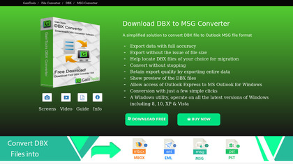 GainTools DBX to MSG Converter image
