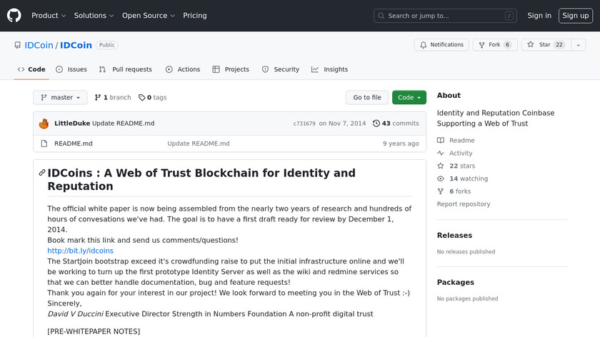 idcoin Landing Page