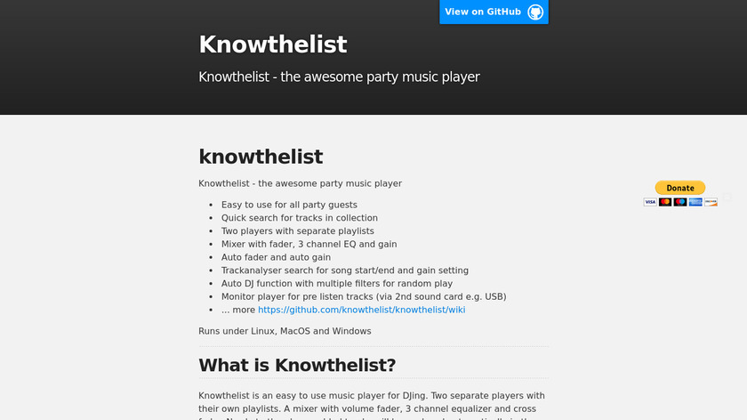 Knowthelist Landing Page