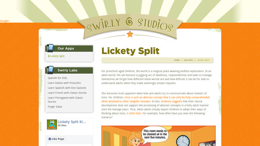Lickety Split Landing Page