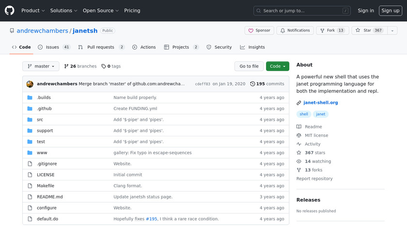 Janetsh Landing Page