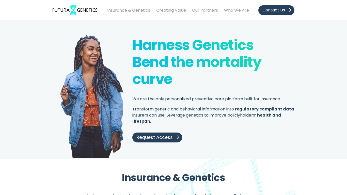 Futura Genetics Landing page