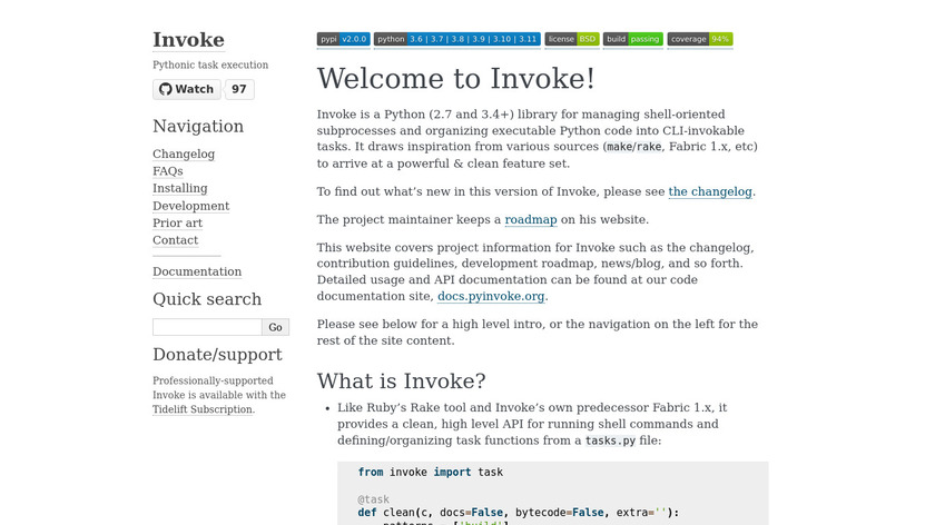 Invoke Landing Page