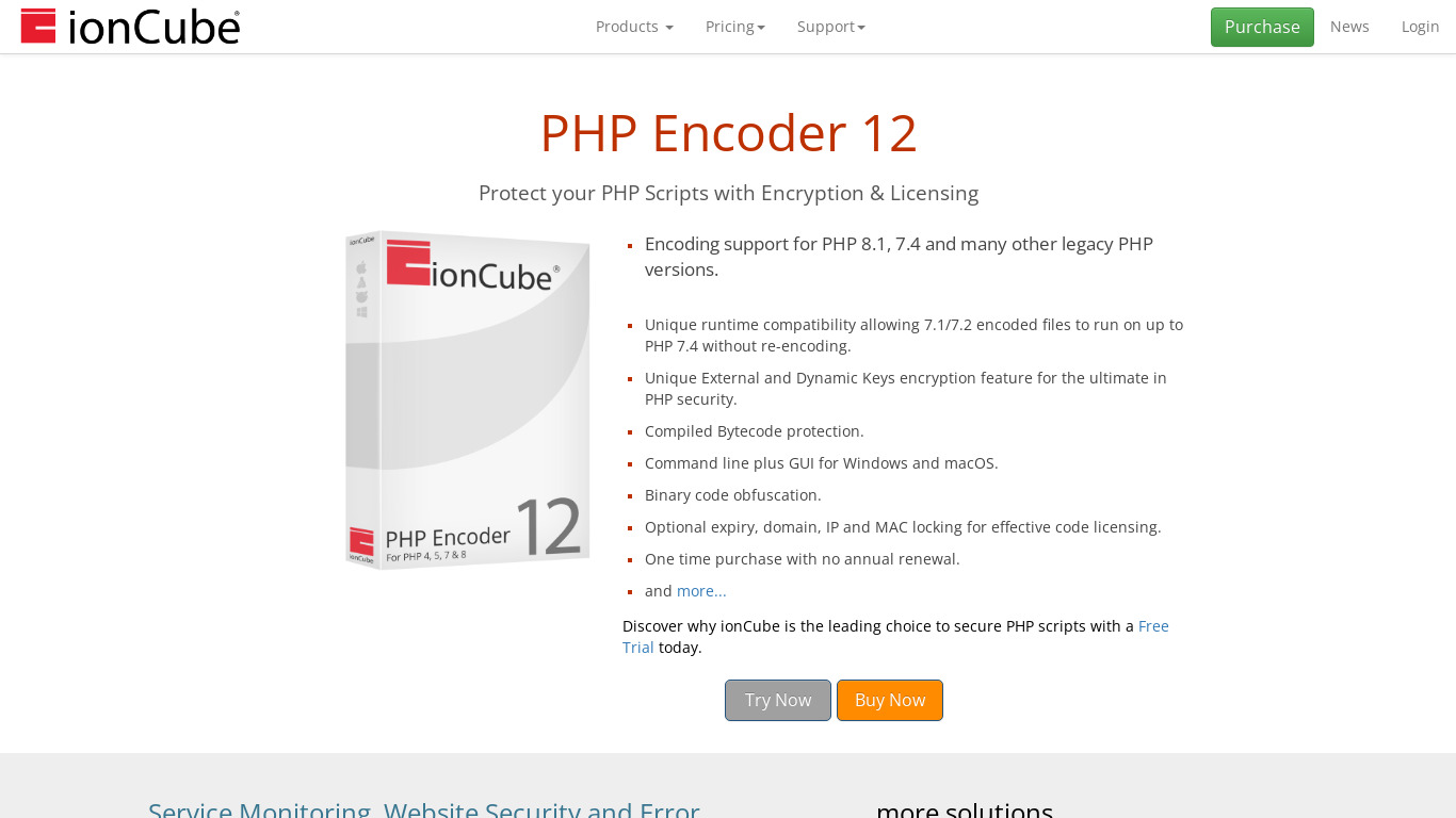 ionCube PHP Encoder Landing page