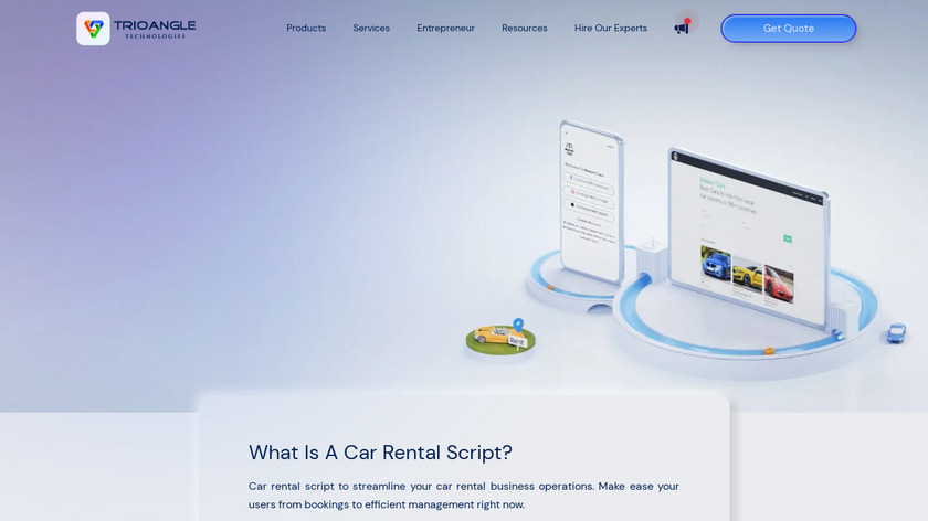 Makent Cars by Trioangle Landing Page