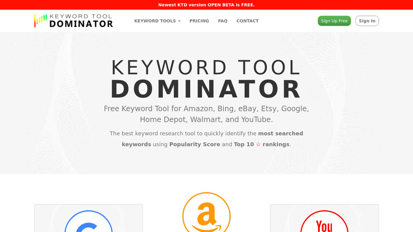 Keyword Tool Dominator Landing Page