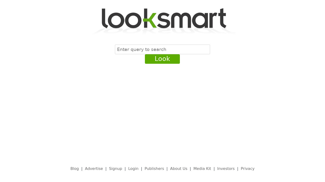 LookSmart Landing page
