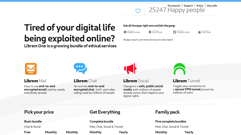 Librem Chat Landing Page