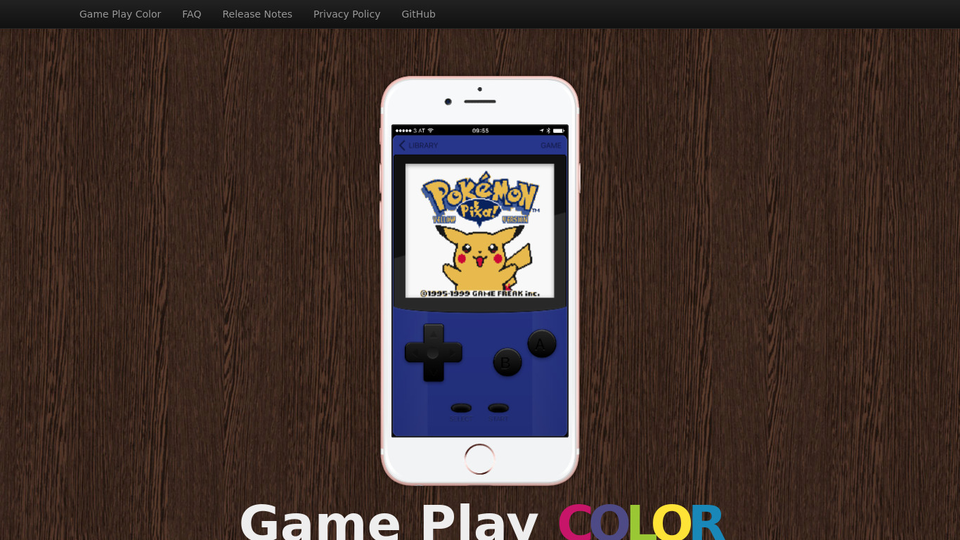 Game Play COLOR Landing page