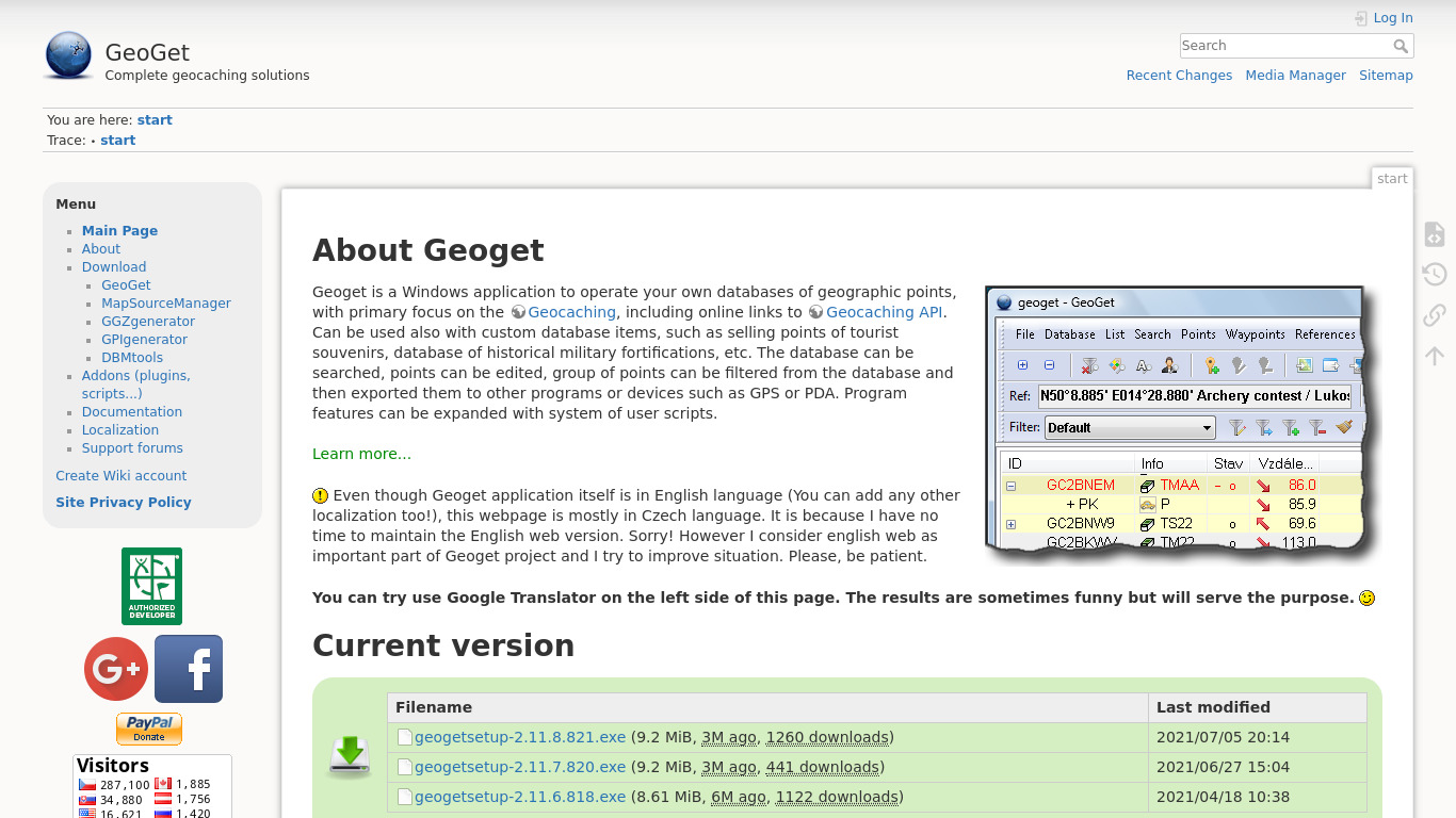 GeoGet Landing page