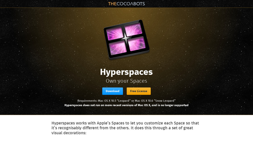 HyperSpaces Landing Page
