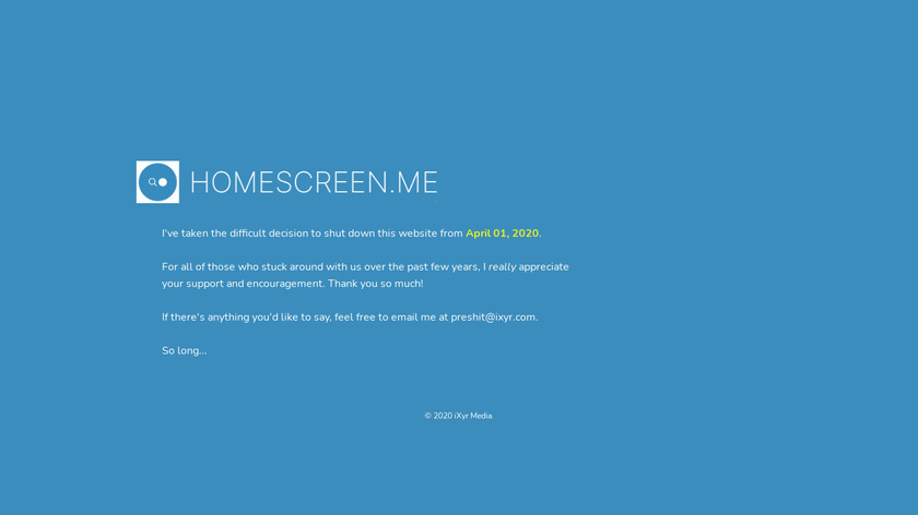 Homescreen.me Landing Page